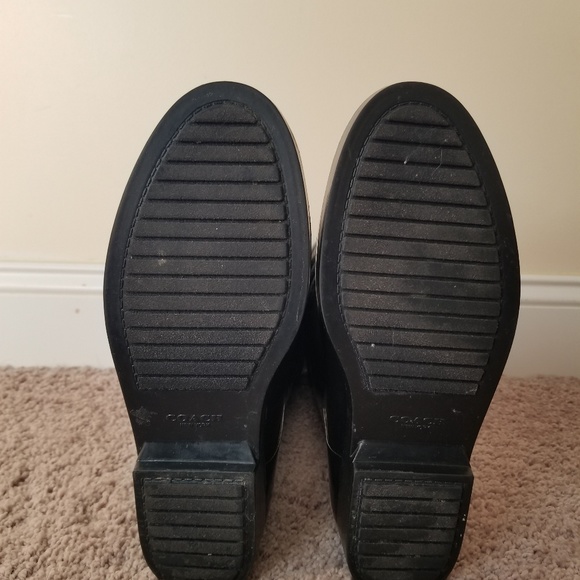 Coach TALIA Black Rubber Harness Tall Rain Boots - Picture 3 of 6